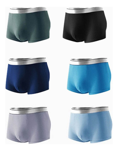 Pack Of 6 Men's Silk Fur Boxer Briefs