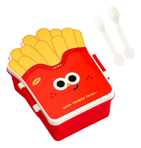 Fs Lunch Box Bento Caixa Com Tampa Compacta De Recipiente