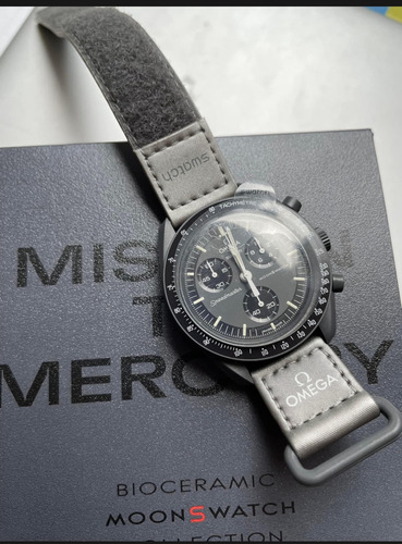 Reloj Omega X Swatch Mision A Mercurio Gris Oscuro Gris Oscuro Gris (Usado)
