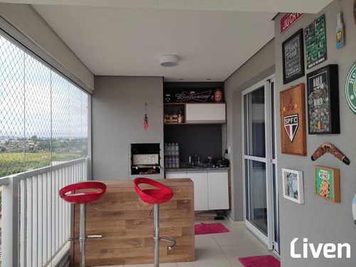 Imagem 4 de 17 de Lindo Apartamento De 100m² Com 3 Dormitórios, 1 Suíte, Vanranda Gourmet E 2 Vagas Ao Lado Do Vale Sul. - 9075