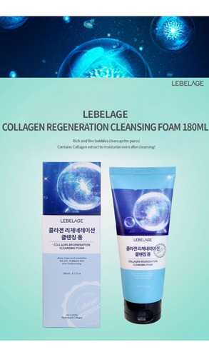 Espuma Limpiadora Facial Coreana Regeneradora De Colágeno