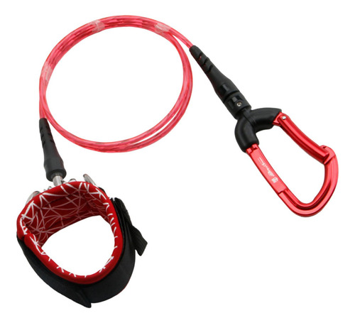 Freediving Lanyard Pulsera De Buceo De Acero Inoxidable Rojo