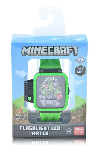 Reloj Digital Minecraft Con Lampara