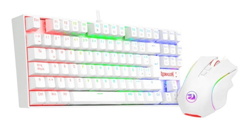 Imagen 3 de 10 de Combo Teclado Y Mouse Redragon Kumara K552rgb-ba-w Español