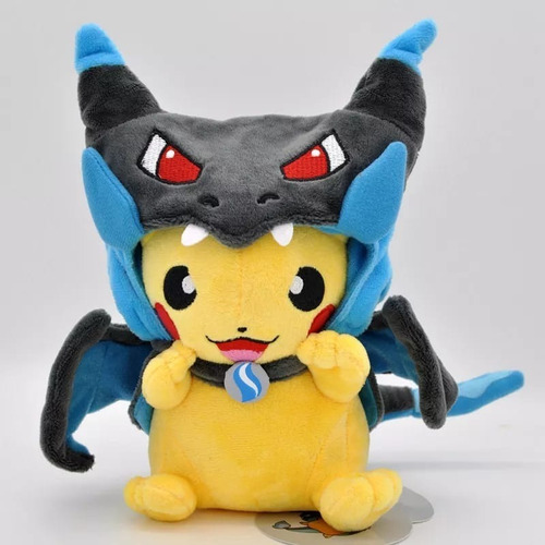 Peluche Pokemon Pikachu Gorra Mega Charizard - Rayquaza