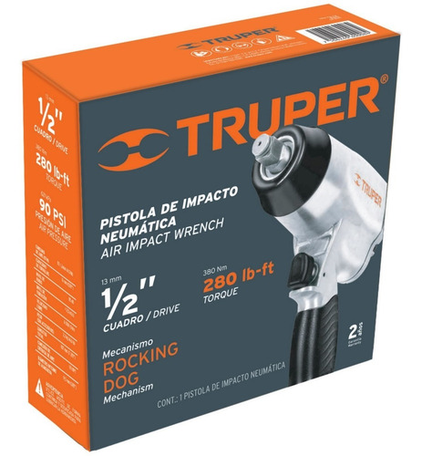 Imagen 3 de 3 de Pistola De Impacto / Neumática 1/2 Truper (llave)