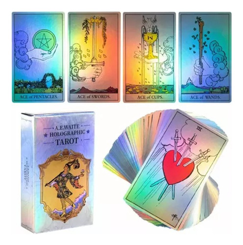 Tarot Holografico Rider-waite, 78 Cartas Exclusivas