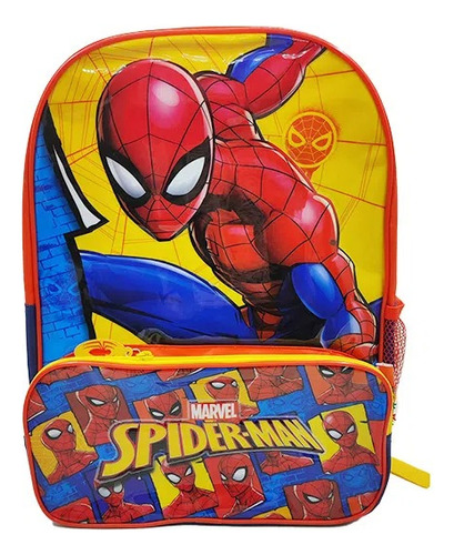 Mochila Spiderman 16 Comics Marvel Escolar Espalda