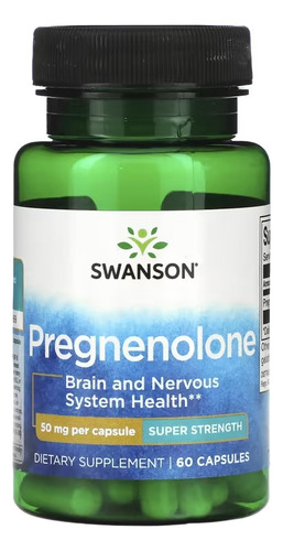 Swanson Pregnenolona Alta Potencia 50mg X 60 Caps Importado Sin Sabor