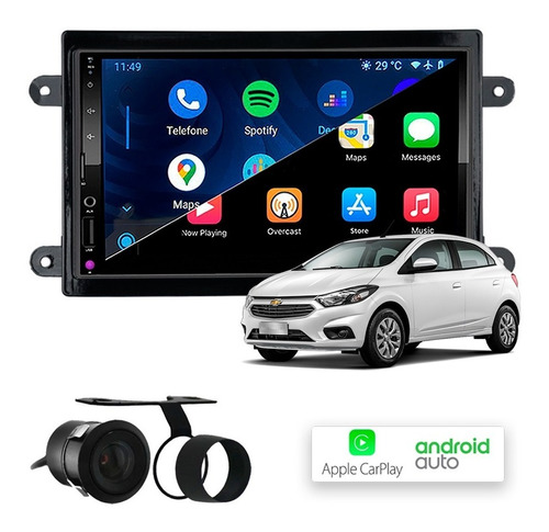 Multimídia Mp10 Carplay E Android Auto Onix 2012 A 2019