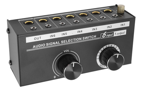 Conmutador De Sonido De 3,5 Mm, 6 Vías, 6 Entradas Y 1 Salid