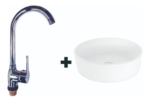 Set Baño Bacha Frank Griferia Metal Monocomando Cisne Oferta