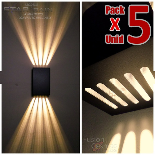 Imagen 10 de 10 de Artefacto Iluminación Superbrillante Efecto 10 Rayos X5un