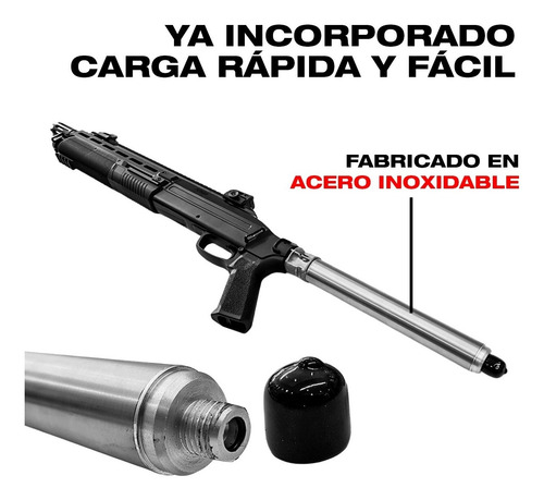 Imagen 5 de 10 de Escopeta Disuasiva Umarex Hdx .68 Adaptada Drago