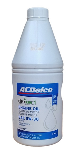 Bidon 1l Aceite Sintetico Acdelco 5w30 D1 G3 Acdelco