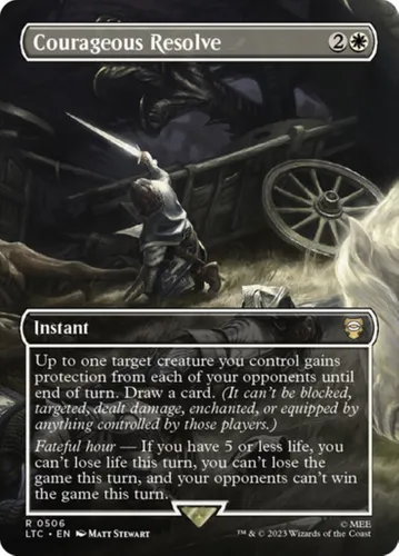 Cartas Magic Courageous Resolve (borderless) (lotr) Nps
