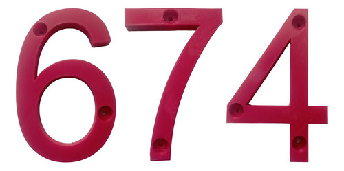 3d Números Para Departamentos, Mxdru-674, Número 674, 17.7cm