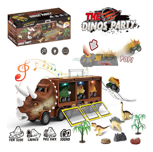 Camión De Juguete Dinosaurio For Niños Con Luces Es