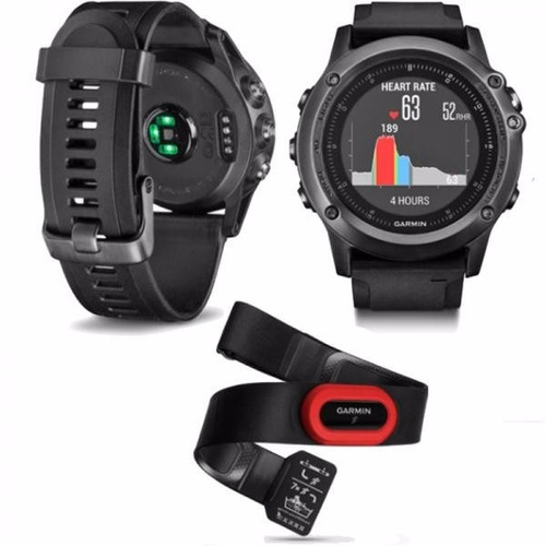 Garmin Fenix 3 Hr Safira Batimento Pulso + Cinta Hrm