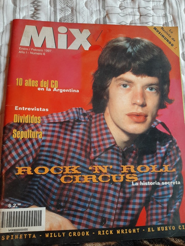 Revista Mix '97 The Rolling Stones Coleccion Bandas Musica