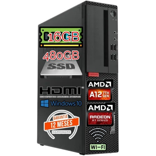 Pc Lenovom715s A12-9800 16gb480gbssd Radeon R7 Facturagarant (Reacondicionado)