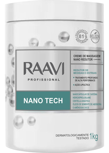 Kit Massagem Nano Tech 1 Kg + Oleos Essenciais 1 Kg Raavi