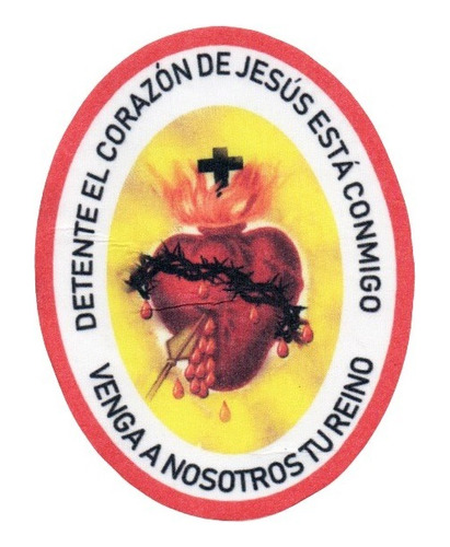 Detente En Tela  Sagrado Corazón De Jesús X 2 Unid + Otros 