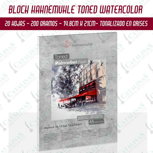 Block Hahnemuhle Toned Watercolour 200gs 20h Ta5 5300 Micro