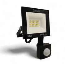 Comprar Reflector Led Con Sensor De Movimiento Ajustable 30w Luz Día Carcasa Negro Luz Blanco Frío