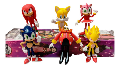 Figuras Sonic Colección 7 Personajes Juguetes Regalo 