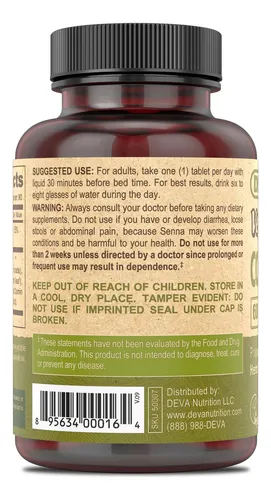 Deva Vegan Colon Assist Tablets With Magnesium, Triphala, De