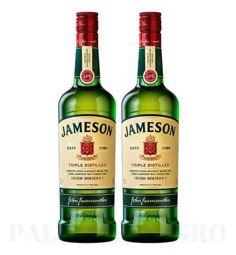 Oferta Whiskey Jameson Irlandés 700ml X2 Paladar Negro