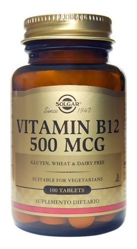 Vitamina B12 500mcg  100 Solgar - Unidad a $860