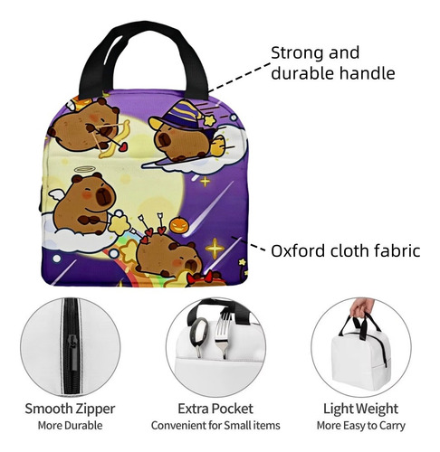 Bolsa De Almuerzo Aislante Para Capibara De Gran Capacidad,
