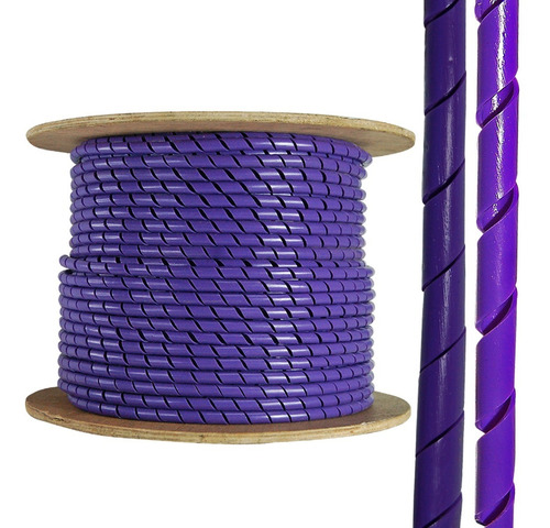 200m Guaina Organizador Roxo Espiral Tubo Tube Guia 12,4mm