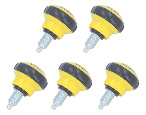 5 Peças De Pino De Tração, Botão De Mola, Preto, Amarelo, Ab