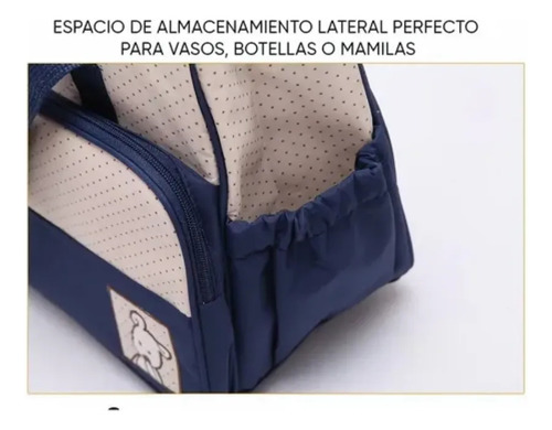 Set Pañalera Mochila Viaje 5 Bolsas Multiusos Cambiador Bebe