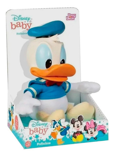 Boneco Disney Baby Fofinhos Pato Donald 30cm - Baby Brink Cor Branco