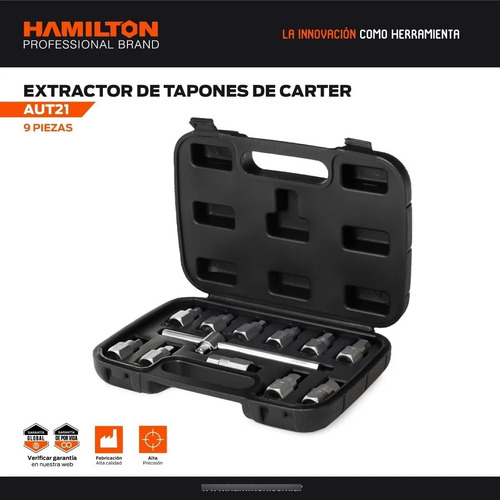 Imagen 4 de 7 de Juego Kit Extractor Tapon De Carter Hamilton 12 Piezas Aut21