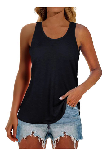 Camiseta Manga Verano Para Mujer Cuello Redondo Color Solido