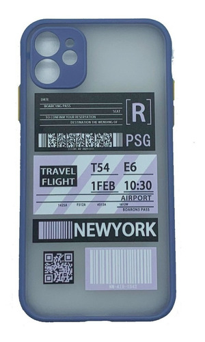 Funda Case Generica P/ iPhone Boleto Ticket Avion New York