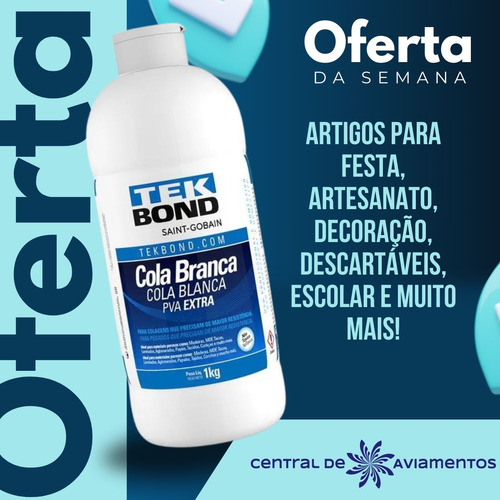 Kit 6 Cola Pva Extra Fort Tekbond Moveis E Artesanato 1kg
