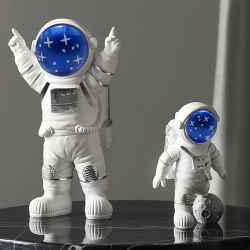 Set 4 Figuras Astronauta Miniatura Decoración Escritorio Tem