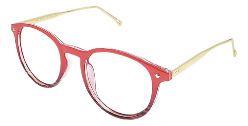 Óculos De Leitura/perto Redondo Geek Grau +3.50 Vermelho