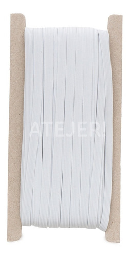 Imagen 2 de 8 de Elástico Liso Marca Bentley - Art 16 De 7mm X 50 Mts Blanco