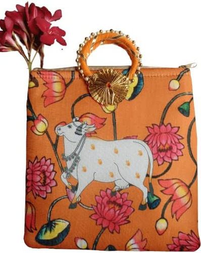 Anuvan Bolso Tradicional Indio Con Estampado De Vaca Para Mu