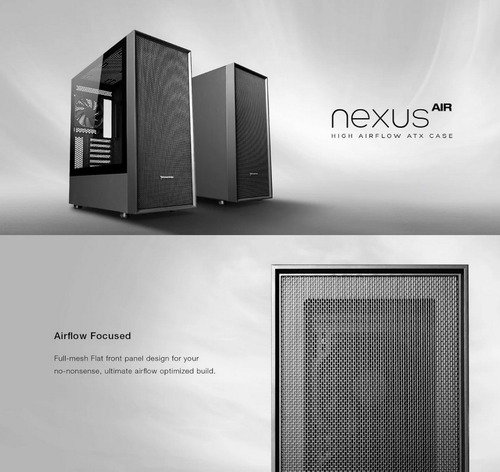 Imagen 7 de 10 de Gabinete Tecware Nexus Air Vidrio Mesh Frontal 4 Coolers !!