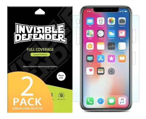 Film Para iPhone X & Xs Ringke Invisible Defender Pack X2