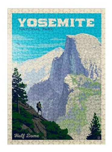 Parque Nacional De Yosemite: Half Dome Vista, Póster Vintag