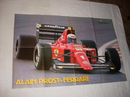 Alain Prost - Ferrari Poster F-1 Coleccionable